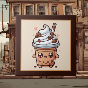 かわいいコーヒーバー、ショップまたはコーヒーをテーマにしたキッチン タイル