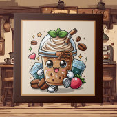 かわいいコーヒーバー、ショップまたはコーヒーをテーマにしたキッチン タイル