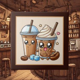 かわいいコーヒーバー、ショップまたはコーヒーをテーマにしたキッチン タイル