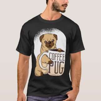 かわいいコーヒーパグ愛好家 Tシャツ