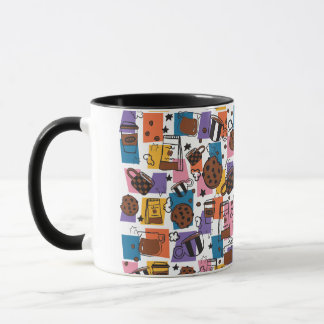かわいいコーヒーパターン - カラフルコーヒーラバー マグカップ