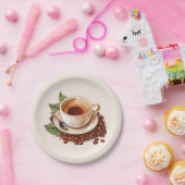 かわいいコーヒーパーティー砂漠 ペーパープレート (パーティー)