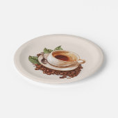 かわいいコーヒーパーティー砂漠 ペーパープレート (アングル)