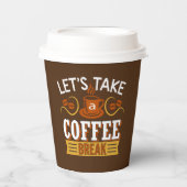 かわいいコーヒーブレイクワードアートバーパーティー 紙コップ (正面)