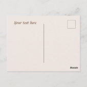 かわいいコーヒーベアに追加テキスト ありがとう ポストカード (裏面)