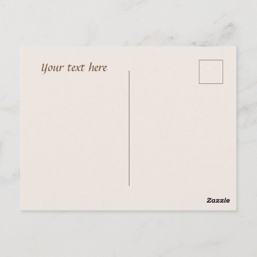 かわいいコーヒーベアに追加テキスト ありがとう ポストカード (裏面)