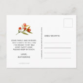 かわいいコーヒーポット私の新しいホーム引用文移動 案内ポストカード (裏面)