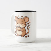 かわいいコーヒーマウスツートーンマグ ツートーンマグカップ (正面左)