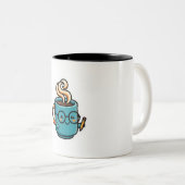 かわいいコーヒーマグのグラスシール ツートーンマグカップ (正面右)
