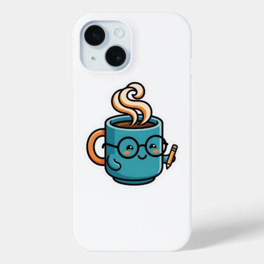 かわいいコーヒーマグのグラスシール Case-Mate iPhoneケース (裏面)