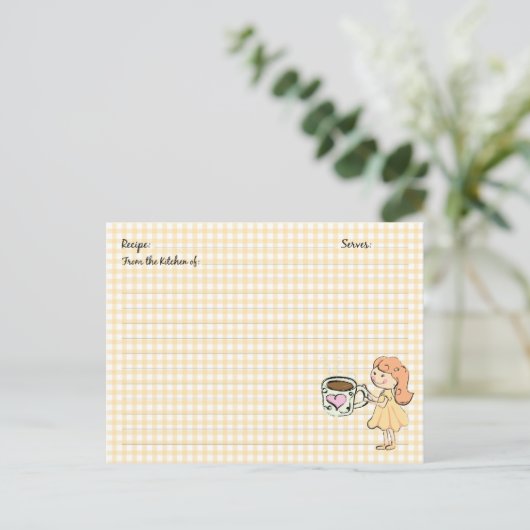 かわいいコーヒーレシピカード ポストカード (スタンド正面)