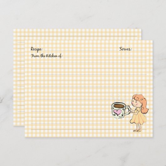 かわいいコーヒーレシピカード ポストカード (正面/裏面)