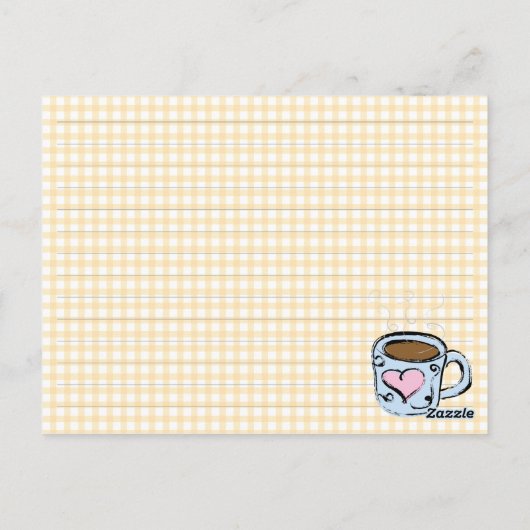 かわいいコーヒーレシピカード ポストカード (裏面)
