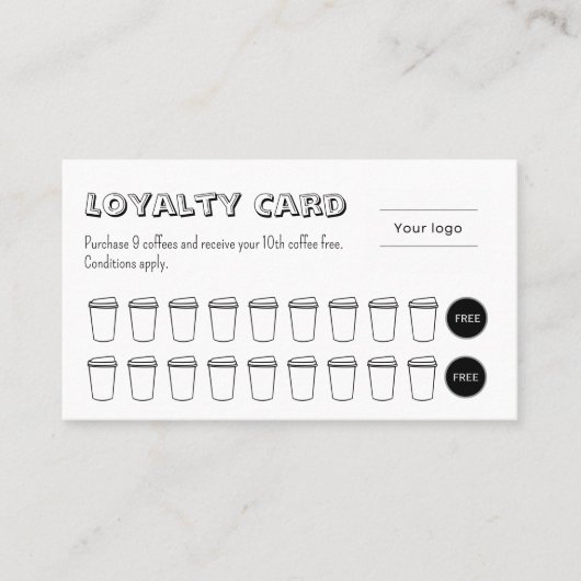 かわいいコーヒーロイヤルティカード ロイヤリティカード (正面)