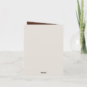 かわいいコーヒー好きの人がメッセージを追加 カード (裏面)