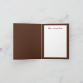 かわいいコーヒー好きの人がメッセージを追加 カード (内部)