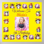 かわいいコーヒー好き幽霊ポスター子供へ誕生日 ポスター (正面)
