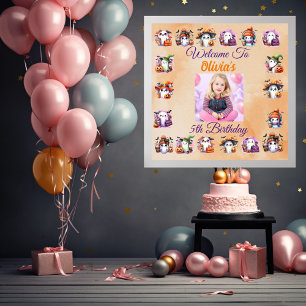 かわいいコーヒー好き幽霊ポスター子供へ誕生日 ポスター