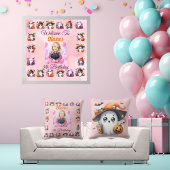 かわいいコーヒー好き幽霊ポスター子供へ誕生日 ポスター