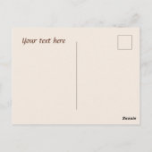 かわいいコーヒー小人　テキストを追加　ありがとう ポストカード (裏面)