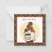 かわいいコーヒー格言追加文字 ノートカード (正面)