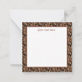 かわいいコーヒー格言追加文字 ノートカード (裏面)