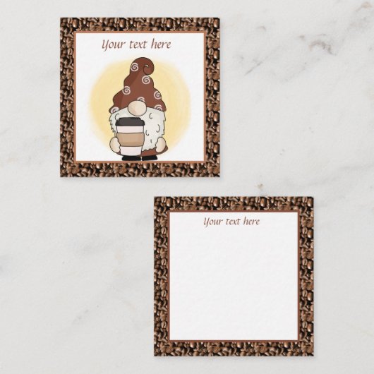 かわいいコーヒー格言追加文字 ノートカード (正面/裏面)