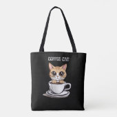 かわいいコーヒー猫が楽しい   トートバッグ (裏面)