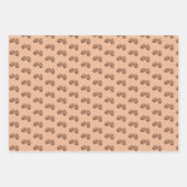 かわいいコーヒー猫の柄 ラッピングペーパーシート (正面2)