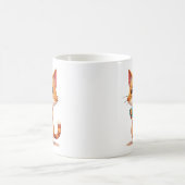 かわいいコーヒー猫マグカップ - 両面キャラクターデザイン コーヒーマグカップ (中央)