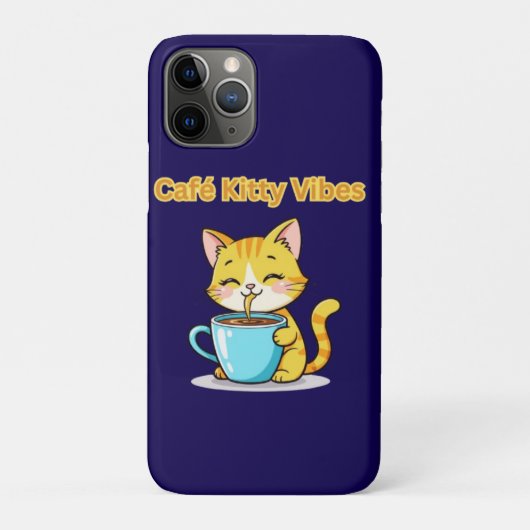 **かわいいコーヒー猫 – 愛らしい猫のコーヒータイム** Case-Mate iPhoneケース (裏)