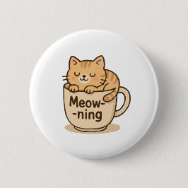 かわいいコーヒー猫 缶バッジ