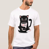かわいいコーヒー猫Tシャツ Tシャツ (正面)