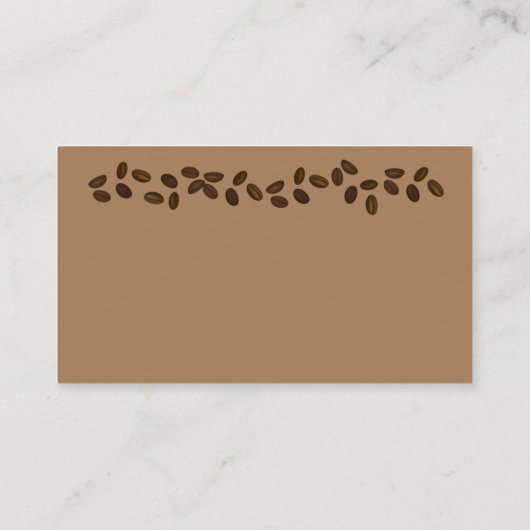 かわいいコーヒー豆ショップパンチ 名刺 (裏面)