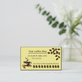 かわいいコーヒー豆ショップパンチ 名刺 (スタンド正面)