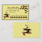 かわいいコーヒー豆ショップパンチ 名刺 (正面/裏面)