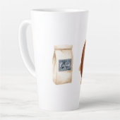 かわいいコーヒー豆 カフェラテマグ (左アングル)
