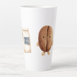 かわいいコーヒー豆 カフェラテマグ