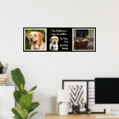 かわいいコーヒー飲みラブラドールカスタム ポスター (ホームオフィス)