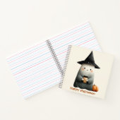 かわいいコーヒー飲むおばけ ハロウィン ノートブック (内部)