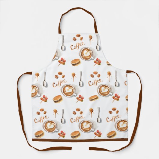 かわいいコーヒー エプロン (正面)