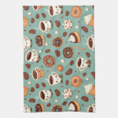 かわいいコーヒー キッチンタオル (縦)