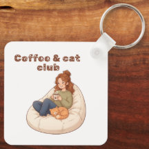 かわいいコーヒー&キャットクラブデザイン