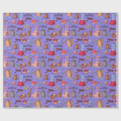 かわいいコーヒー&ケーキデザイン ラッピングペーパー (フラット)