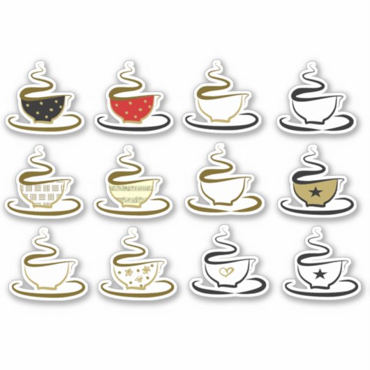 かわいいコーヒー シール (正面)