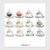 かわいいコーヒー シール (シート)