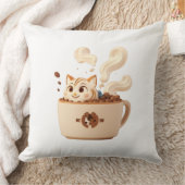 📚☕かわいいコーヒー&ブックコンボデザイン クッション (ブランケット)