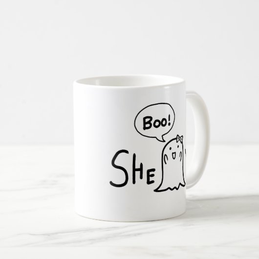 かわいいコーヒー・マグ- Shibuya (彼女ブーイングYa) コーヒーマグカップ (正面右)