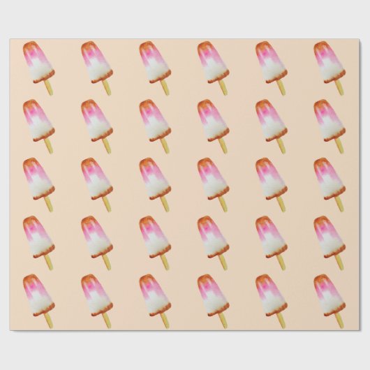 かわいいコーラの氷棒ポップアートのアイスクリームスティック ラッピングペーパー (フラット)