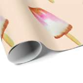 かわいいコーラの氷棒ポップアートのアイスクリームスティック ラッピングペーパー (ロールコーナー)